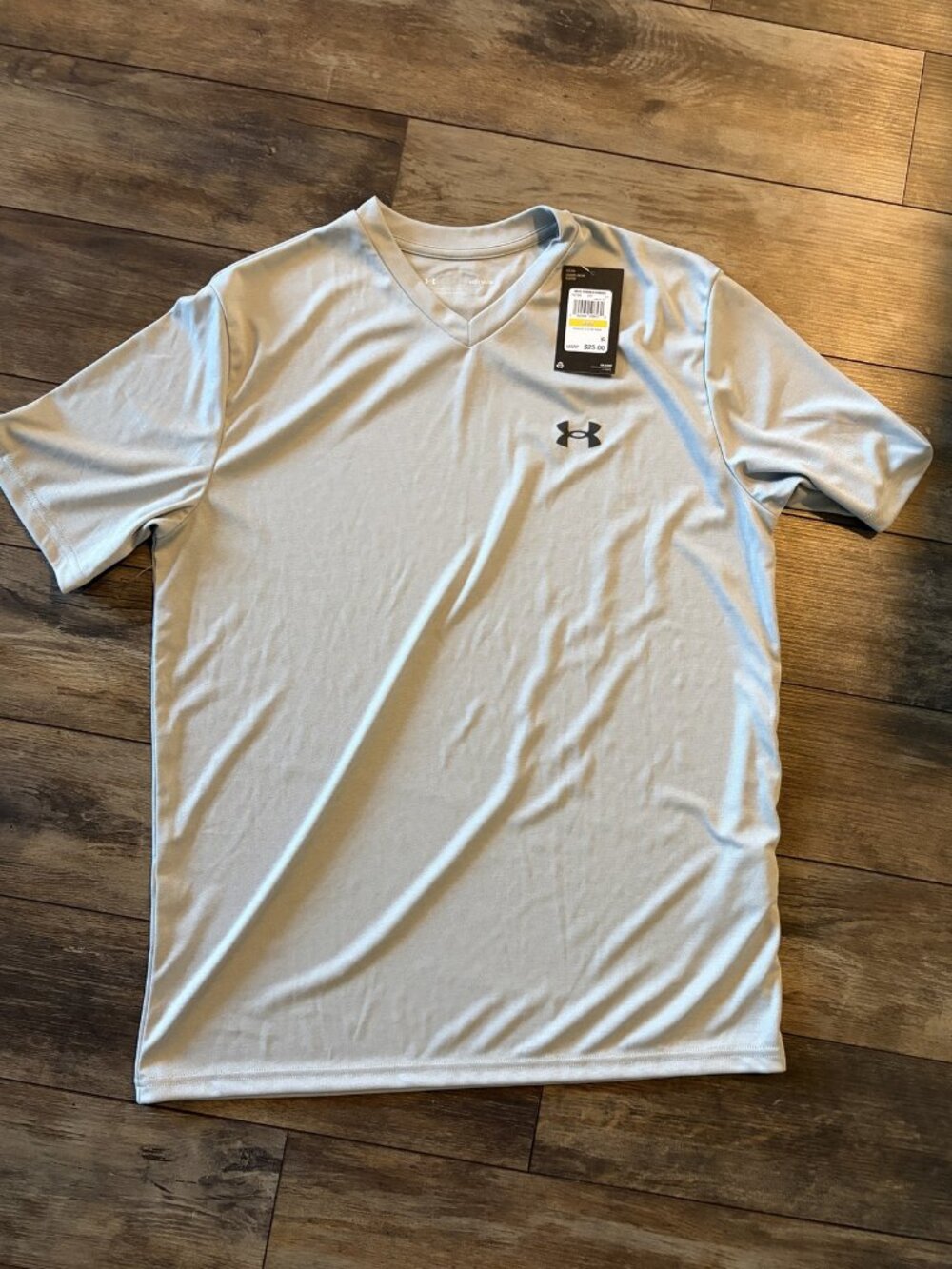 Under Armour Men's Velocity 2.0 V-Neck Tee Light Grey Size M NWT
